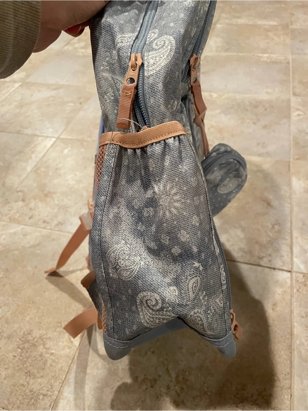 NWT Blue Paisley Cowgirl Patterned Full Size Backpack